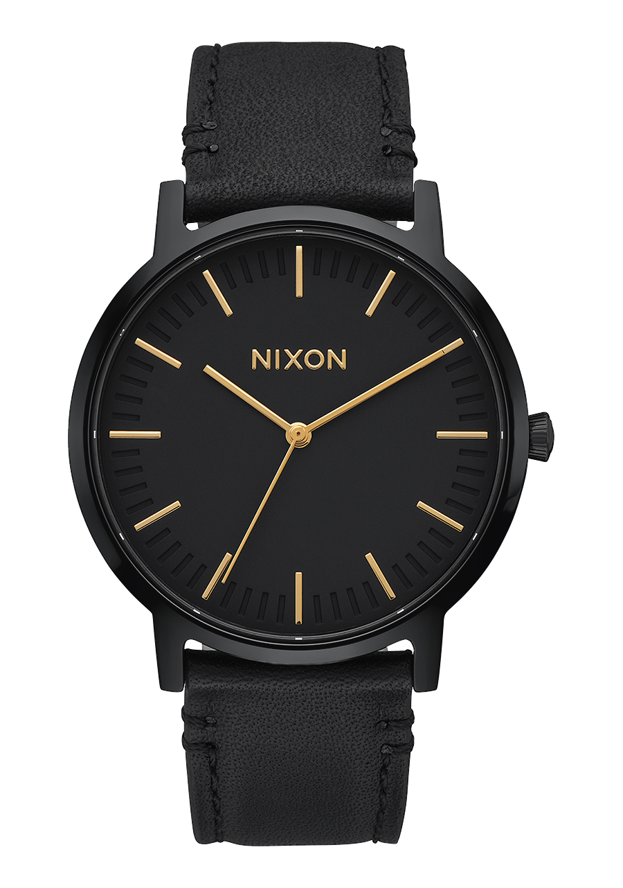 Porter Leather - All Black / Gold View 1