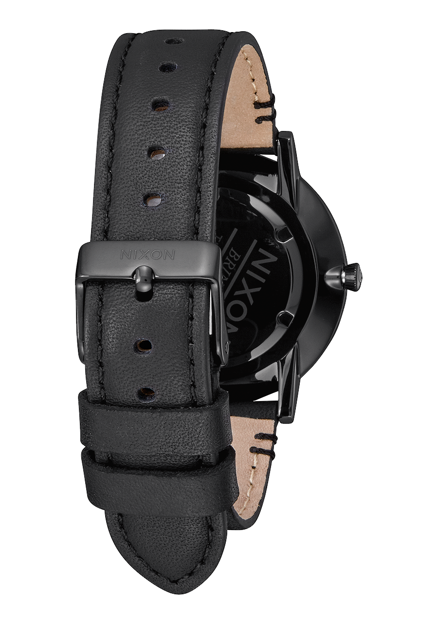 Porter Leather - All Black / Gold View 3