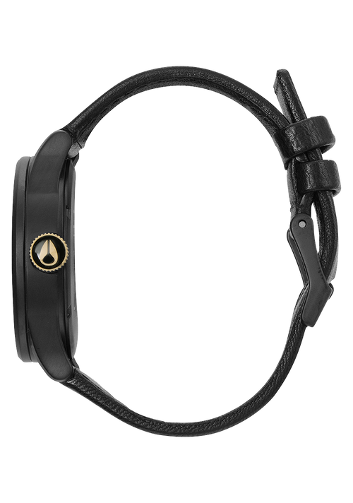 Sentry Leather - Matte Black / Gold