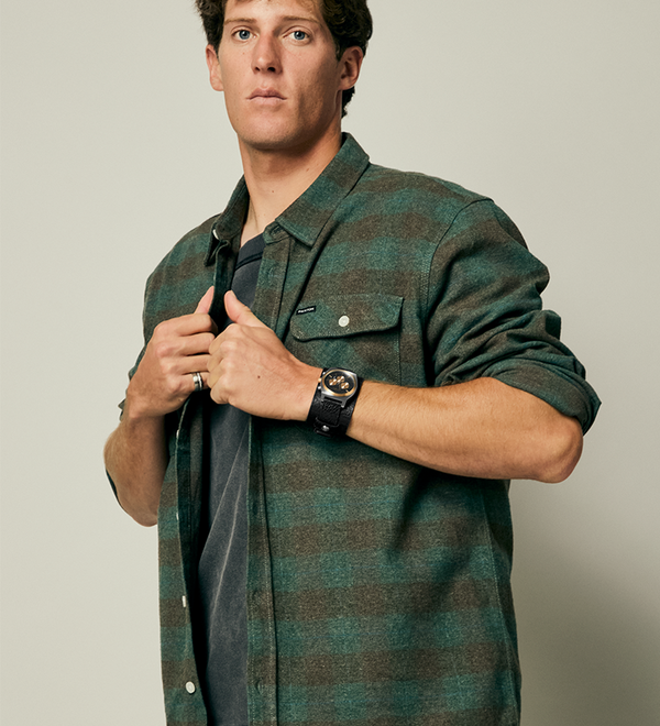 Time Teller Chrono Leather - Silver / Rose Gold / Black