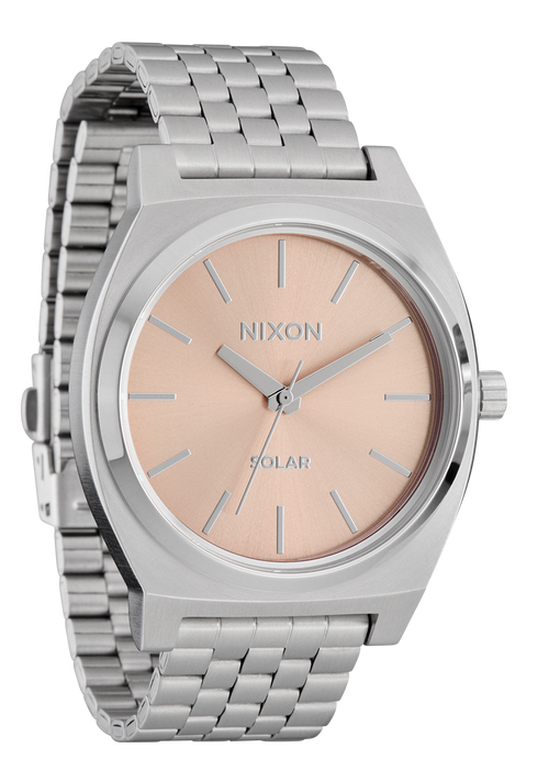 
Nixon Time Teller Solar Watch - Analog - Silver / Salmon - View 2