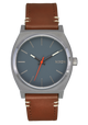 Time Teller Leather - Lt Gunmetal / Basalt / Sienna