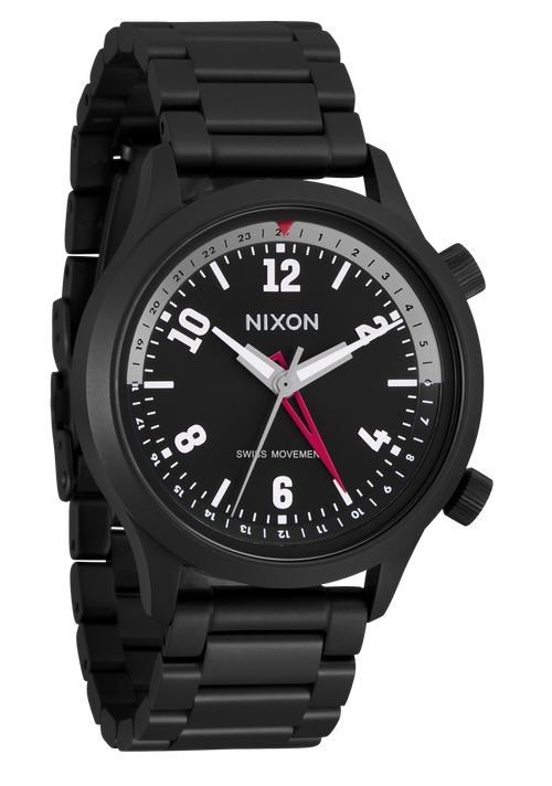 
Nixon Drifter GMT Watch - Analog - Super Black / Black Sunray - View 2