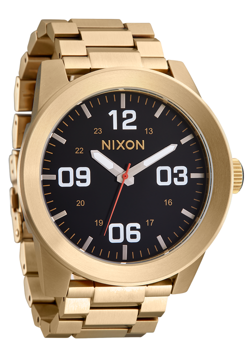 
Nixon Corporal Stainless Steel Watch - Analog - Yellow Gold / Black - View 2