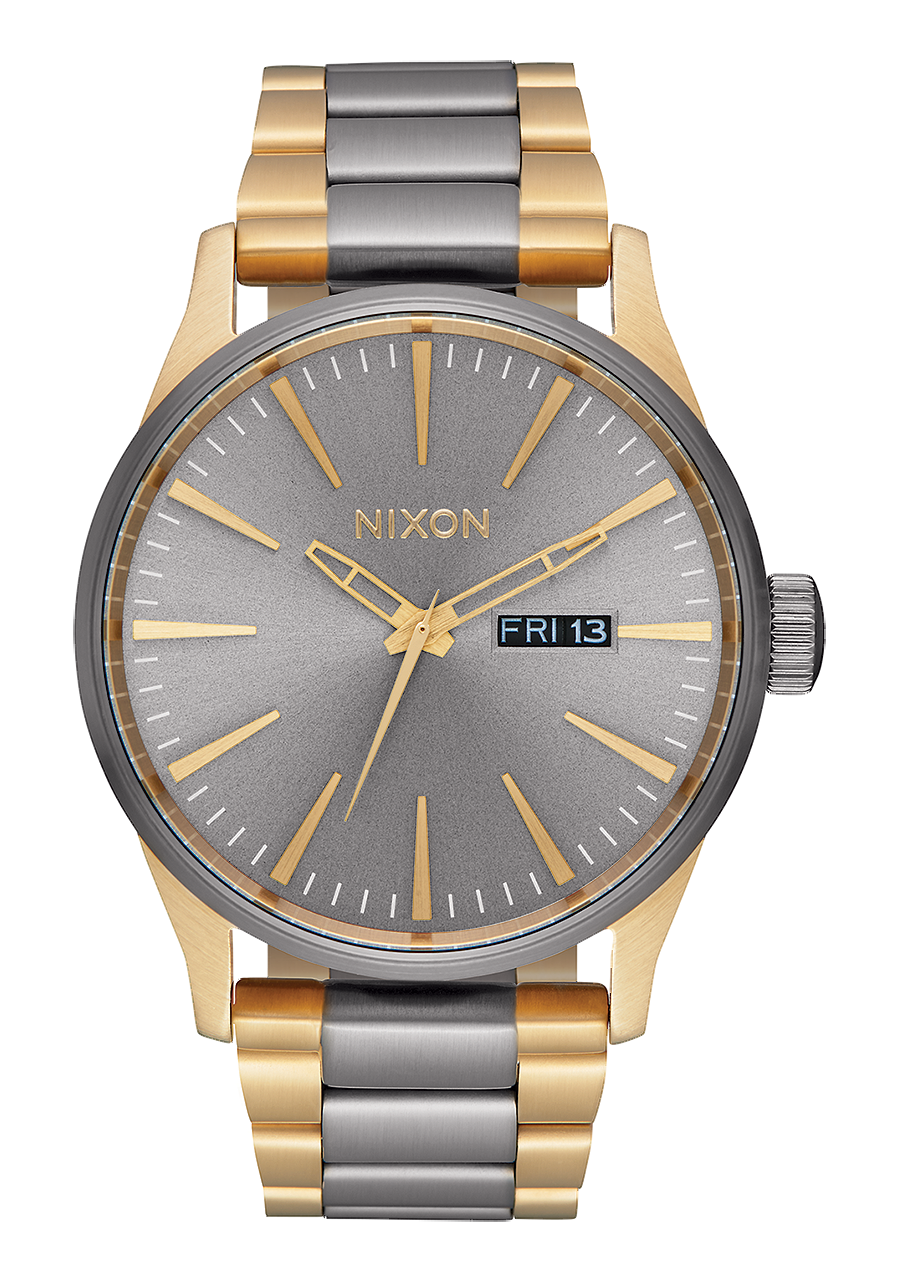 
Nixon Sentry Stainless Steel Watch - Analog - Gunmetal / Gold - View 1