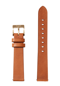 16mm Veg Tanned Leather Band - Saddle View 1