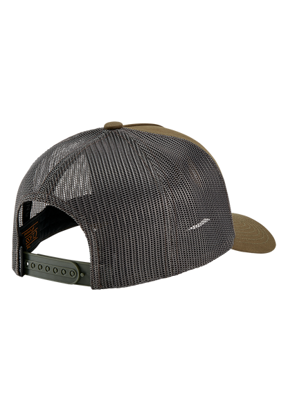 Iconed Trucker Hat - Dark Olive View 2