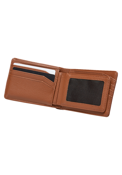 Pass Vegan Leather Wallet - Saddle View 2