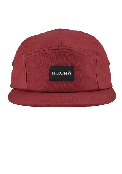 Mikey 5 Panel Hat - Burgundy View 3