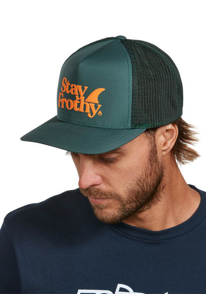 Frothy Snapback Hat - Sage / Orange View 6