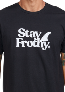 Stay Frothy Repreve® T-Shirt - Black / White View 6