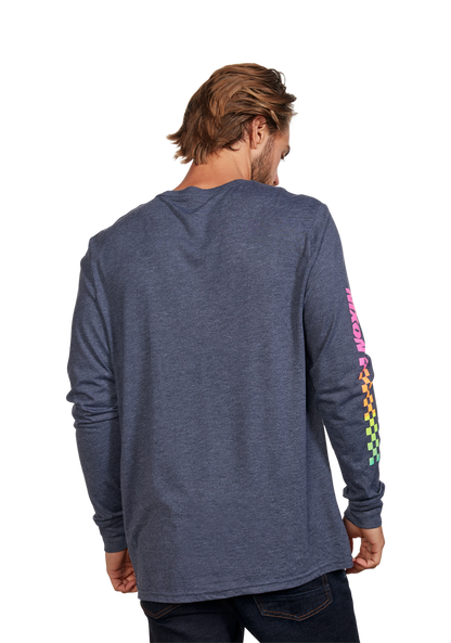 Circuit Long Sleeve Repreve® T-Shirt - Navy / Multi View 5