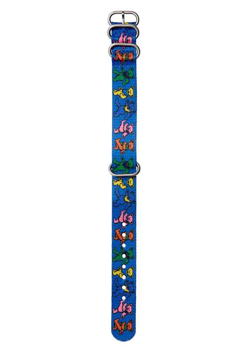 Grateful Dead 20mm Recycled NATO Band - Blue / Dancing Bears